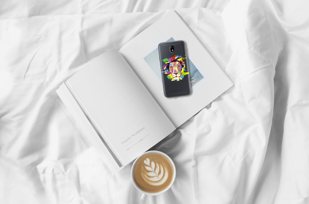 Samsung Galaxy J7 2017 | J7 Pro Telefoonhoesje met Naam Lion Color