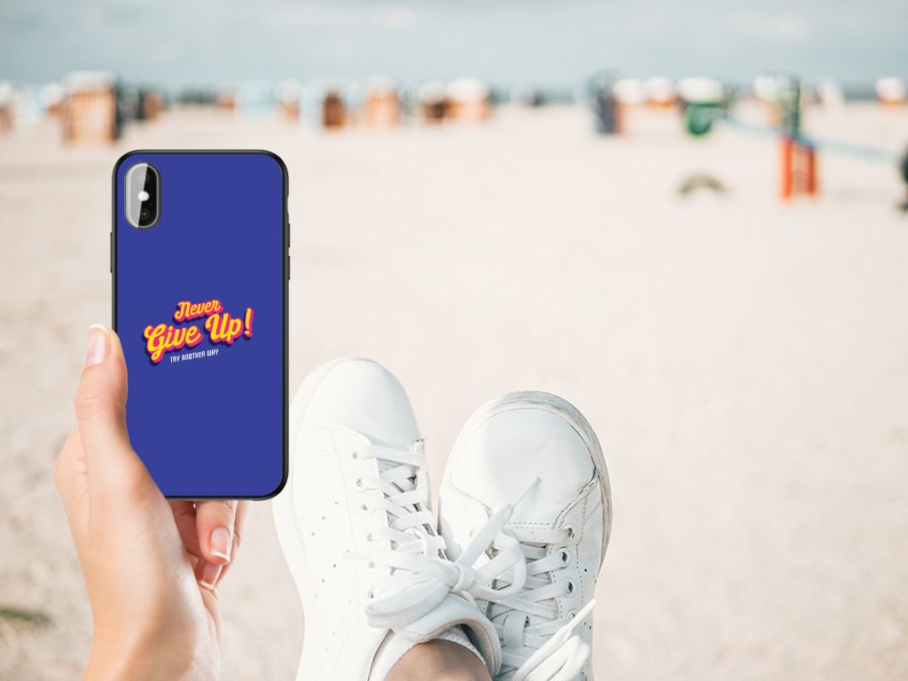 iPhone X | Xs Telefoon Hoesje met tekst Never Give Up B2C Telecom