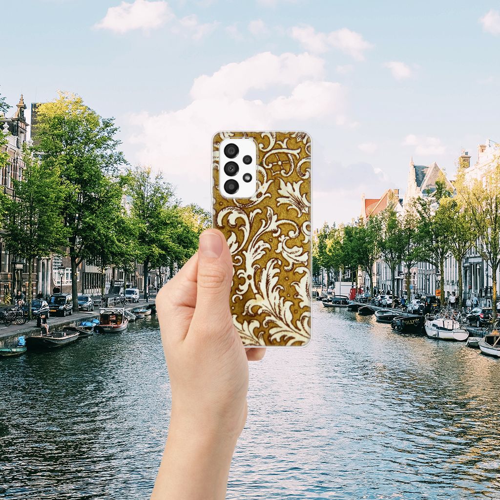 Siliconen Hoesje Samsung Galaxy A33 5G Barok Goud B2C Telecom