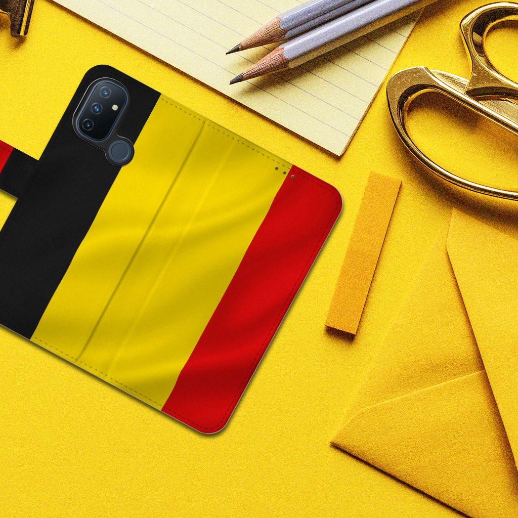 OnePlus Nord N100 Bookstyle Case Belgische Vlag