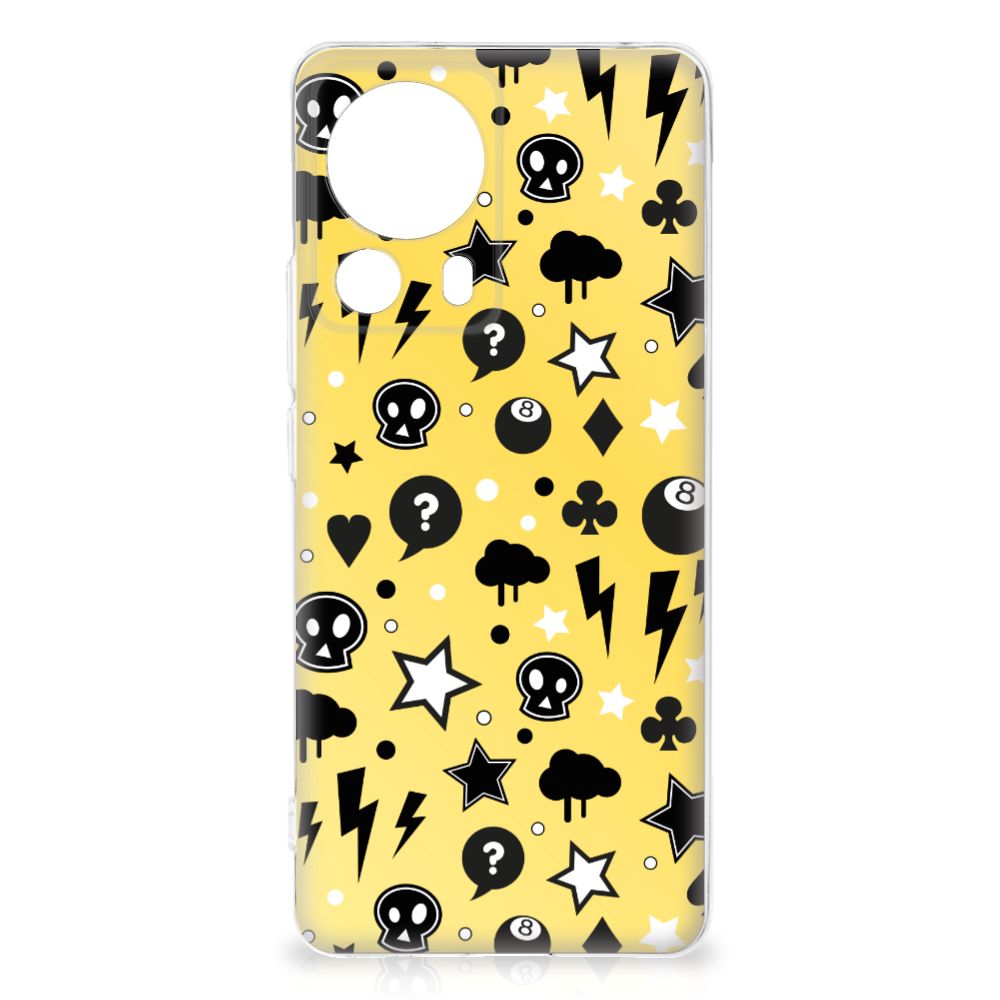 Silicone Back Case Xiaomi 13 Lite Punk Geel