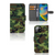 Apple iPhone 14 Telefoon Hoesje Army Dark - Camouflage design met pasjeshouder