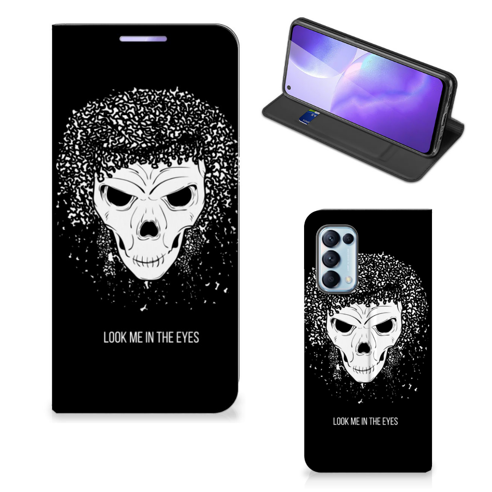 Mobiel BookCase OPPO Find X3 Lite Skull Hair - B2C Telecom