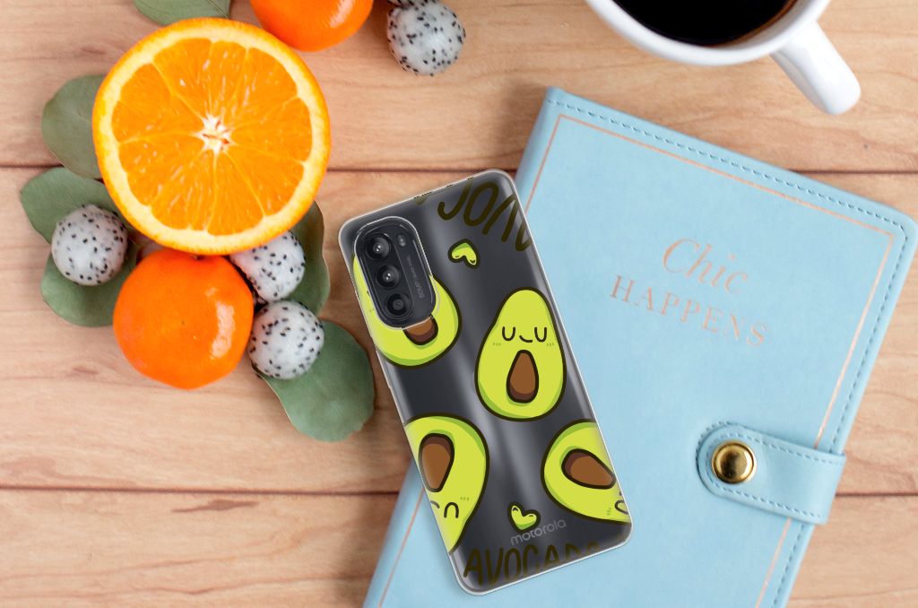 Motorola Moto G52/G82 Telefoonhoesje met Naam Avocado Singing B2C Telecom