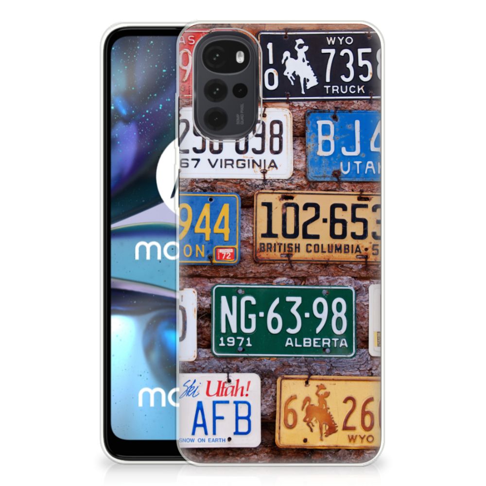 Motorola Moto G22 Siliconen Hoesje met foto Kentekenplaten B2C Telecom