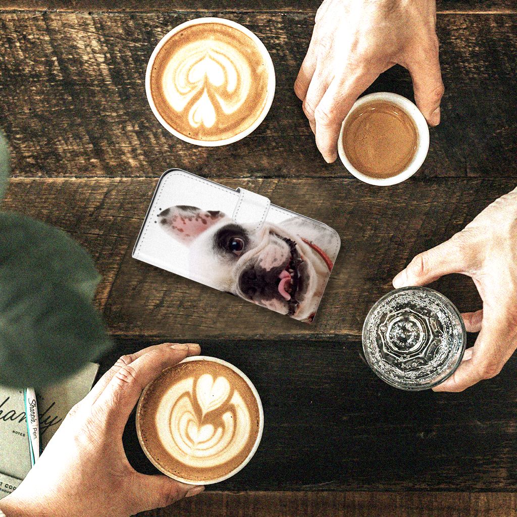 iPhone 12 | 12 Pro (6.1") Telefoonhoesje met Pasjes Franse Bulldog