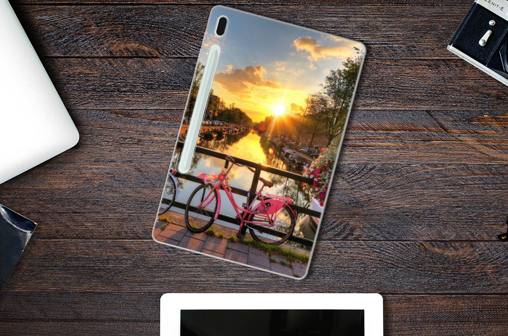 Samsung Galaxy Tab S7FE Hip Hoesje Amsterdamse Grachten - B2C Telecom