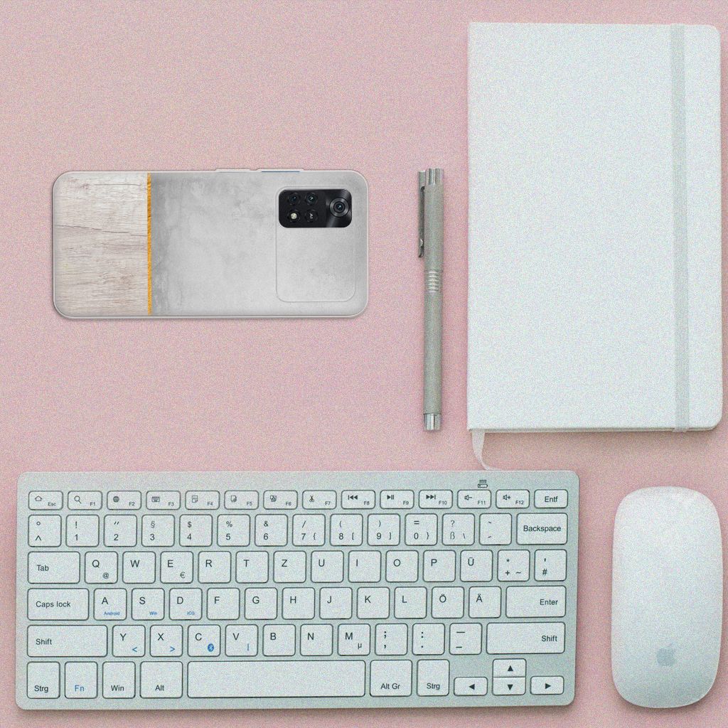 Xiaomi Poco M4 Pro 4G Bumper Hoesje Wood Concrete B2C Telecom