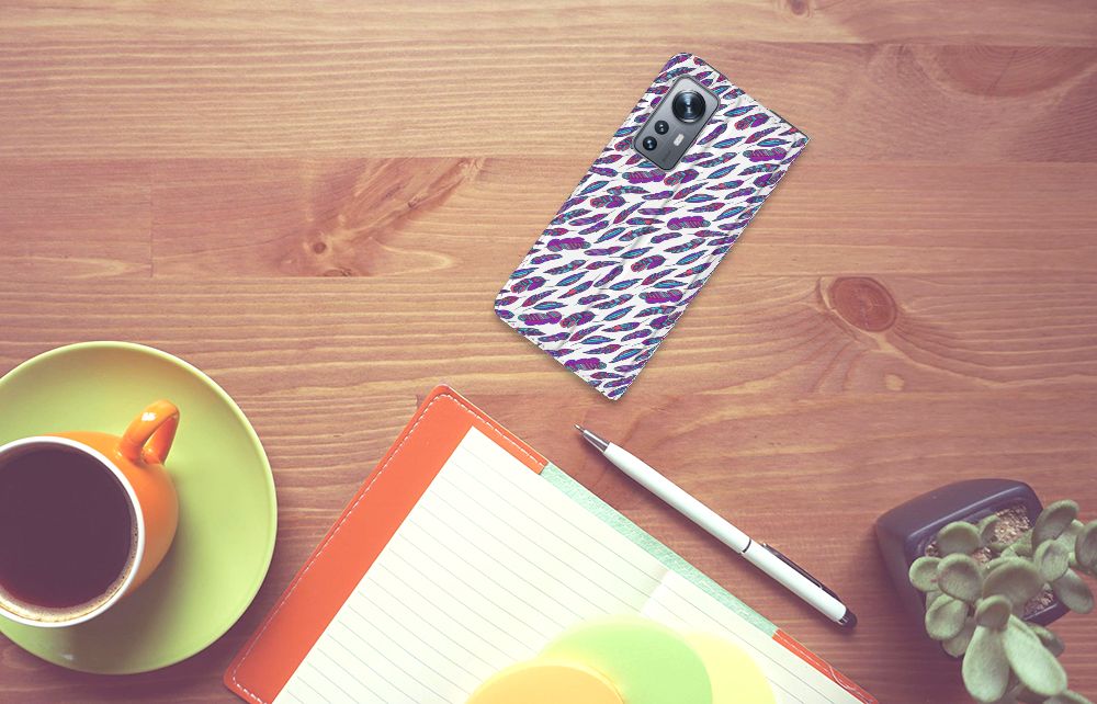 Xiaomi 12 | 12X Hoesje met Magneet Feathers Color - B2C Telecom