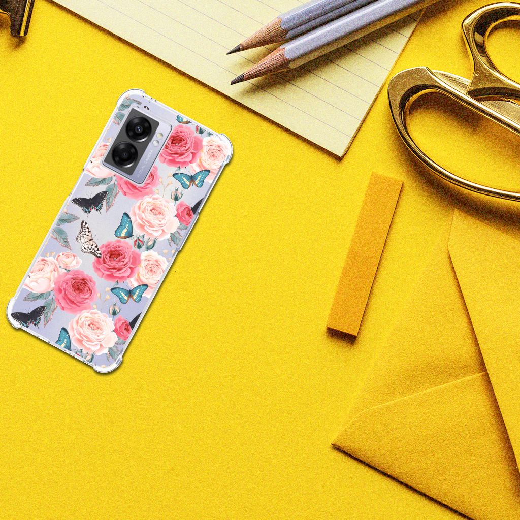 OPPO A77 5G | A57 5G Case Butterfly Roses - B2C Telecom