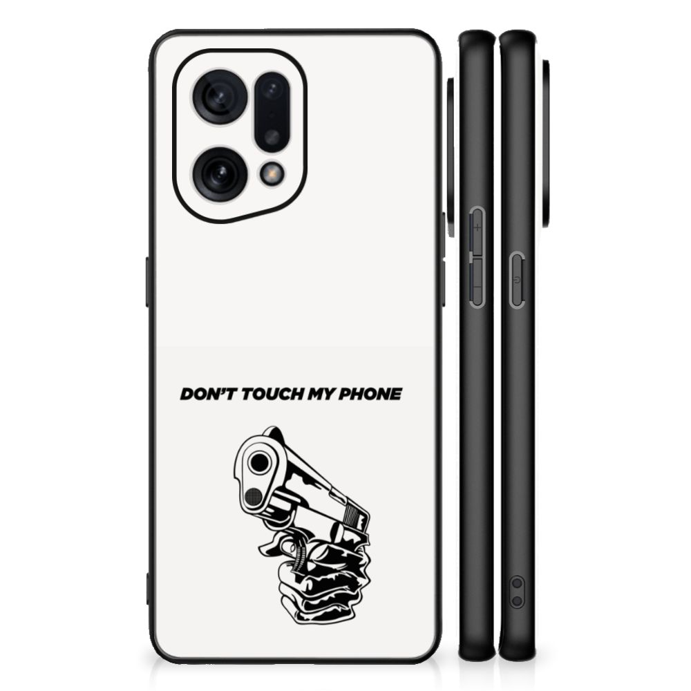 OPPO Find X5 Telefoon Hoesje Gun Don't Touch My Phone B2C Telecom