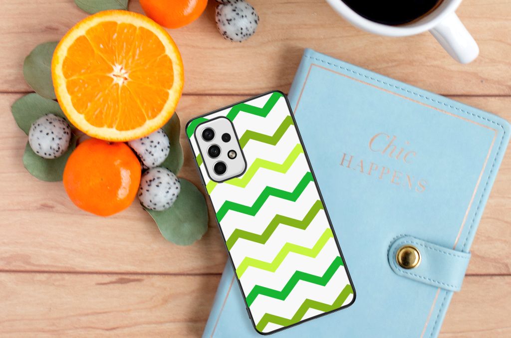 Samsung Galaxy A23 Back Case Zigzag Groen B2C Telecom