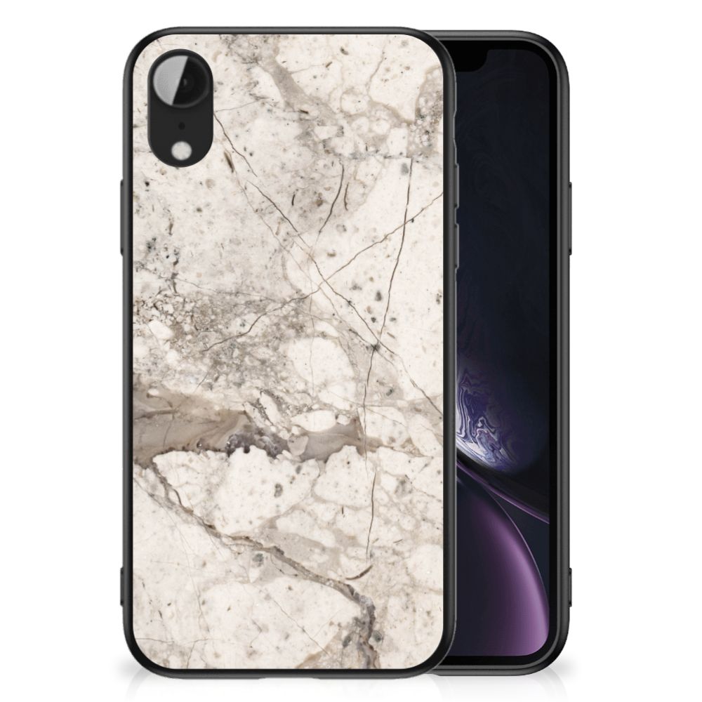 Apple iPhone XR Marmeren Print Telefoonhoesje Marmer Beige