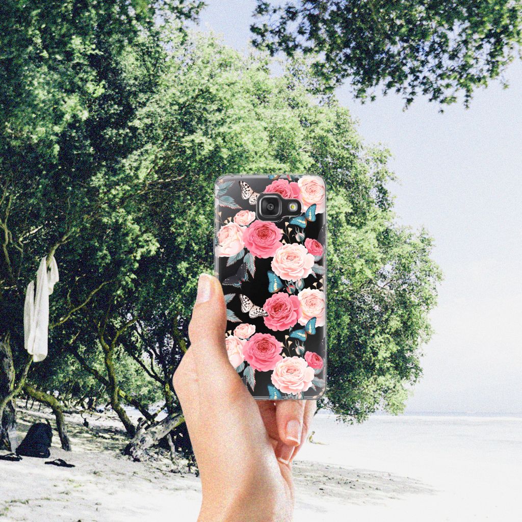 Samsung Galaxy A3 2016 TPU Case Butterfly Roses