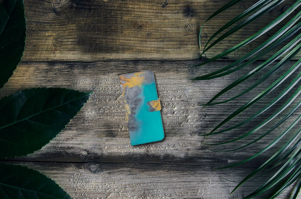Xiaomi Redmi 10 Bookcase Marble Blue Gold
