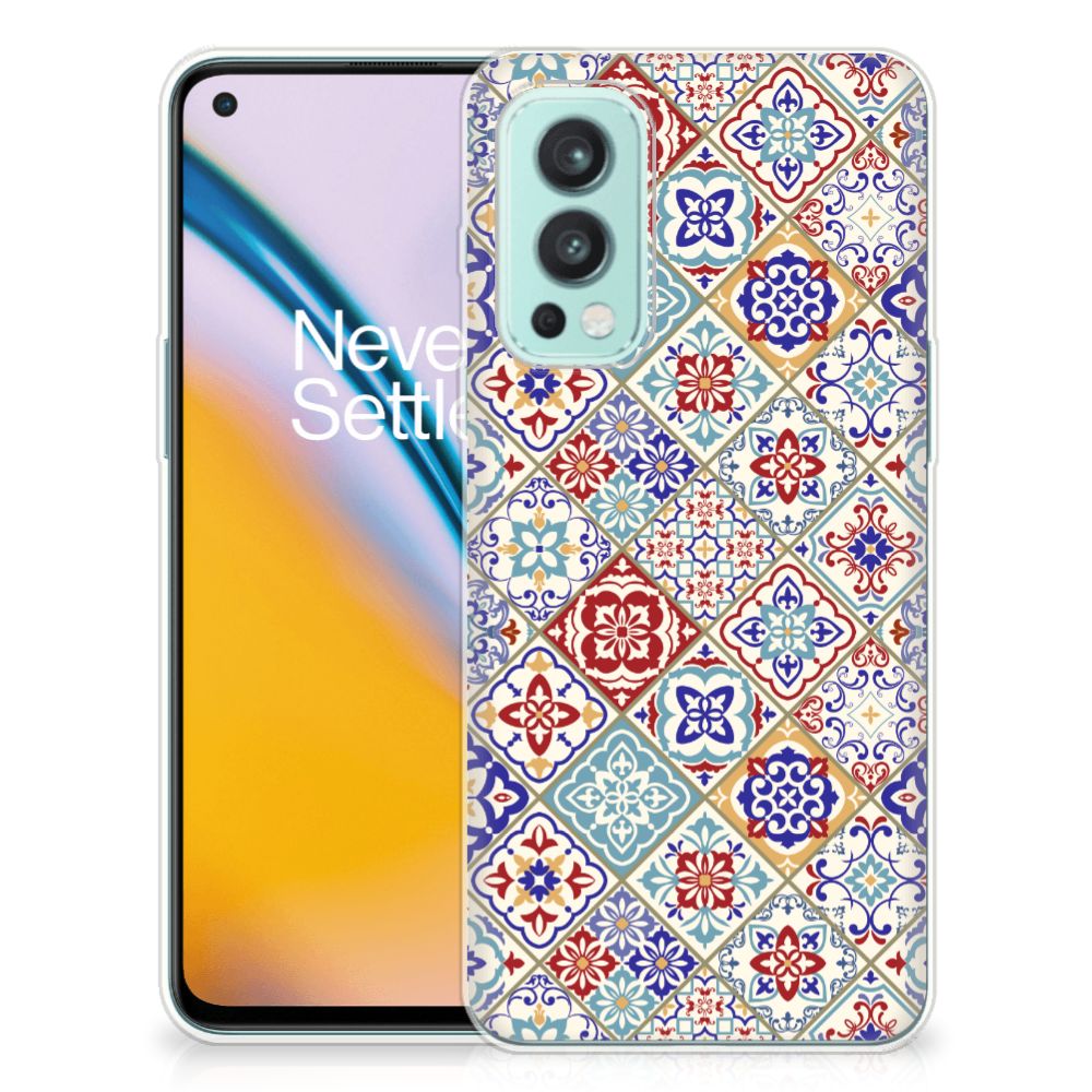 OnePlus Nord 2 5G TPU Siliconen Hoesje Tiles Color B2C Telecom