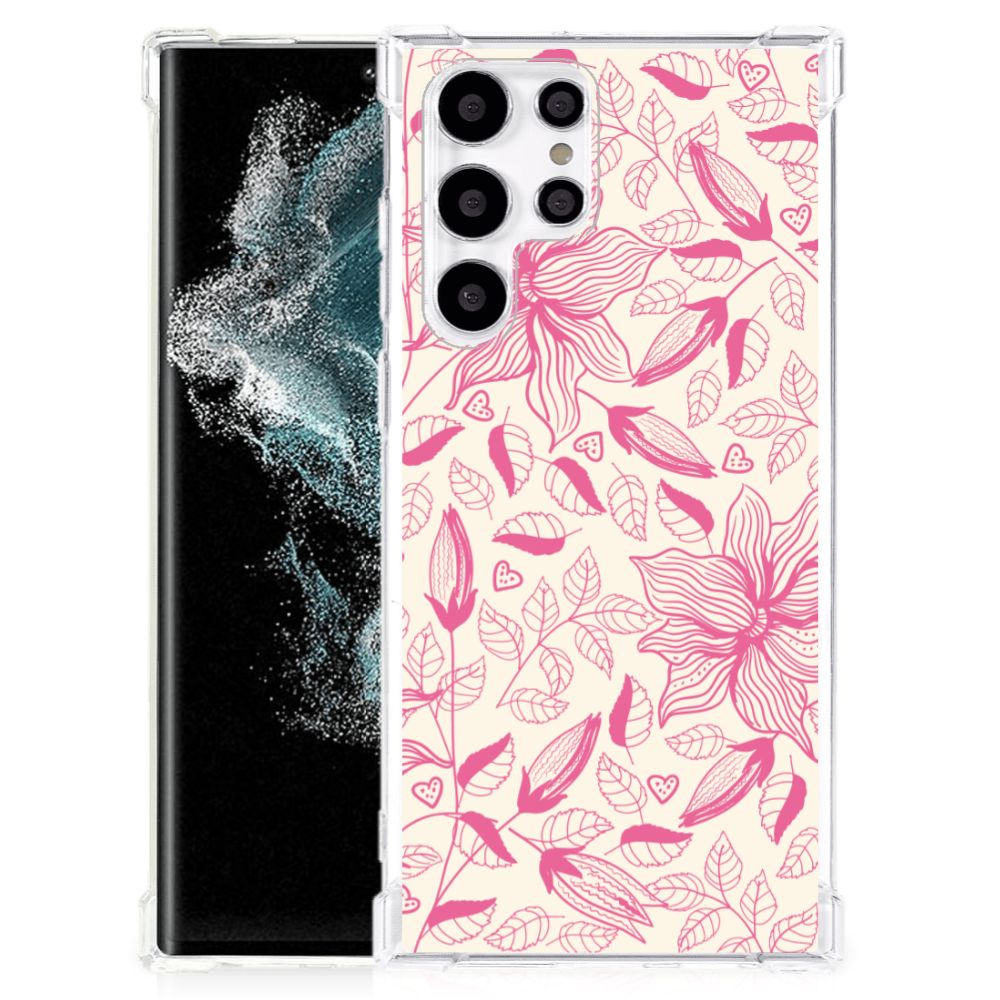 Samsung Galaxy S22 Ultra Case Pink Flowers B2C Telecom