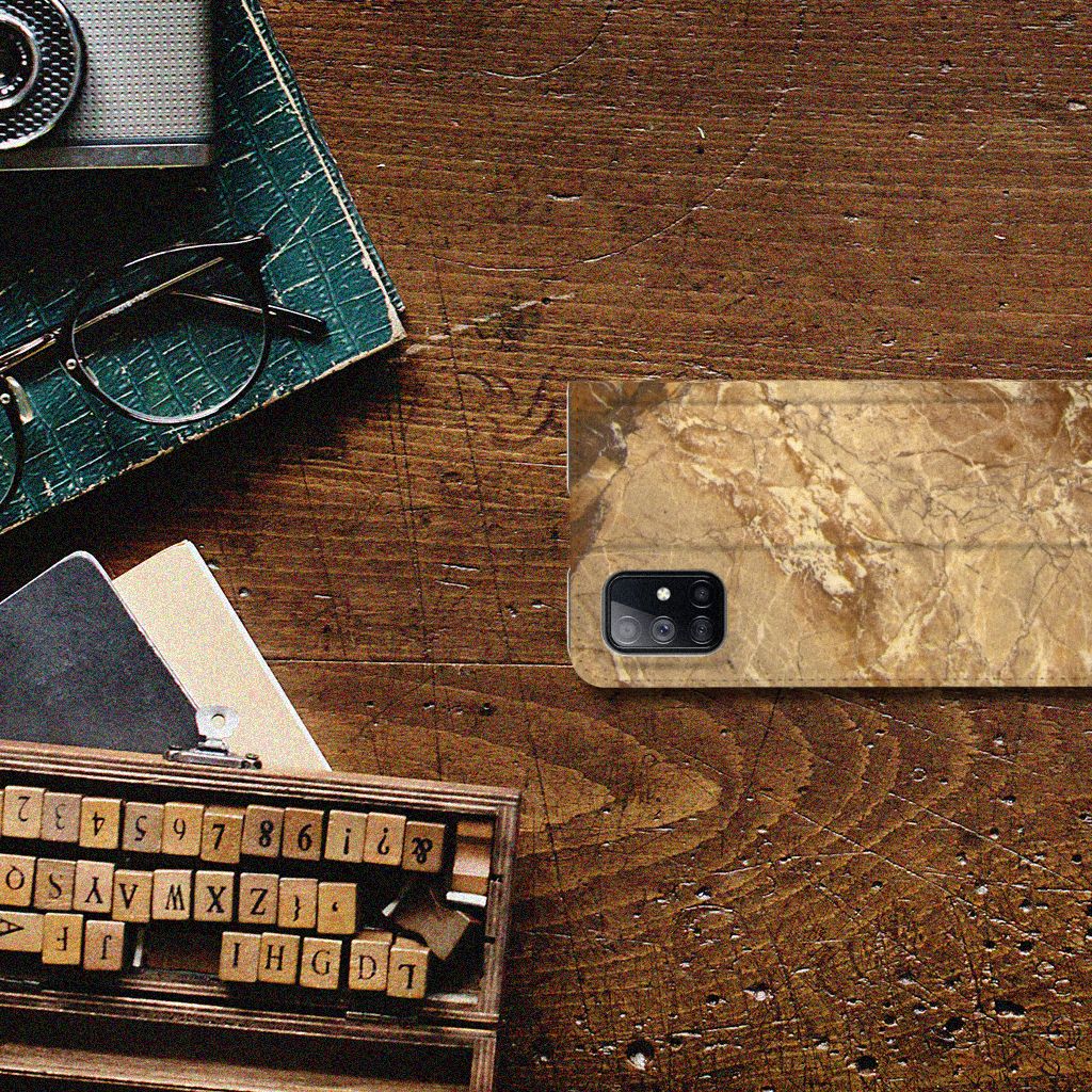 Samsung Galaxy M51 Standcase Marmer Creme - B2C Telecom