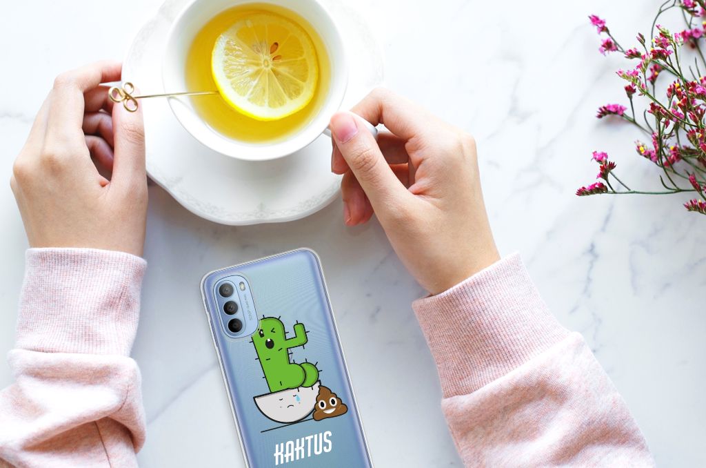 Motorola Moto G31 | G41 Telefoonhoesje met Naam Cactus Poo B2C Telecom