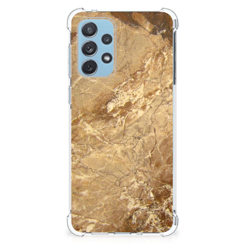 Samsung Galaxy A73 Anti-Shock Hoesje Marmer Creme B2C Telecom