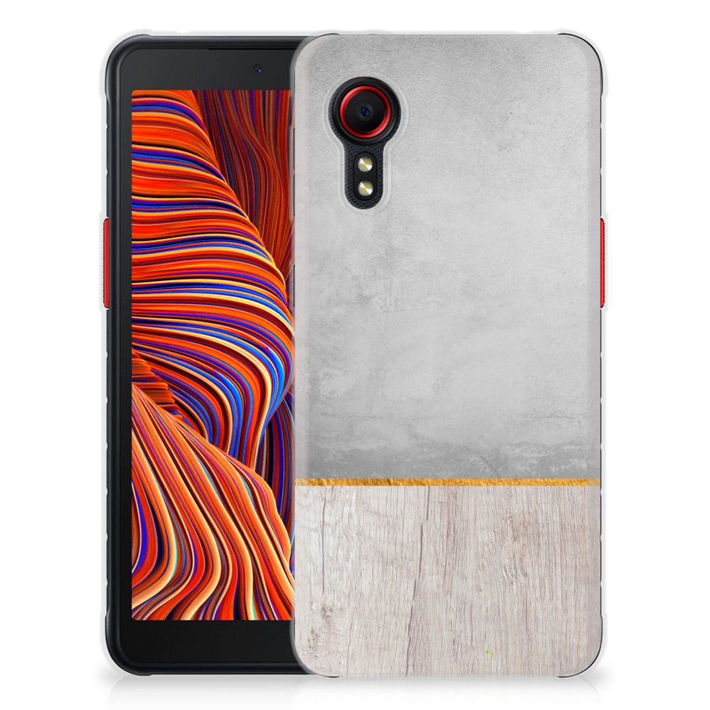Samsung Galaxy Xcover 5 Bumper Hoesje Wood Concrete B2C Telecom