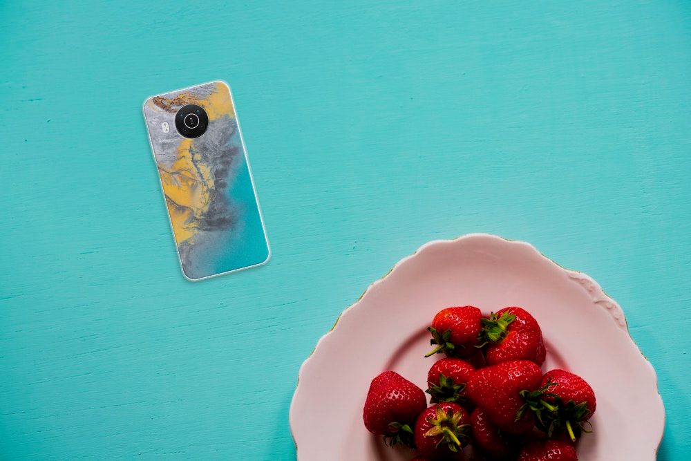 Nokia X10 | X20 TPU Siliconen Hoesje Marble Blue Gold B2C Telecom