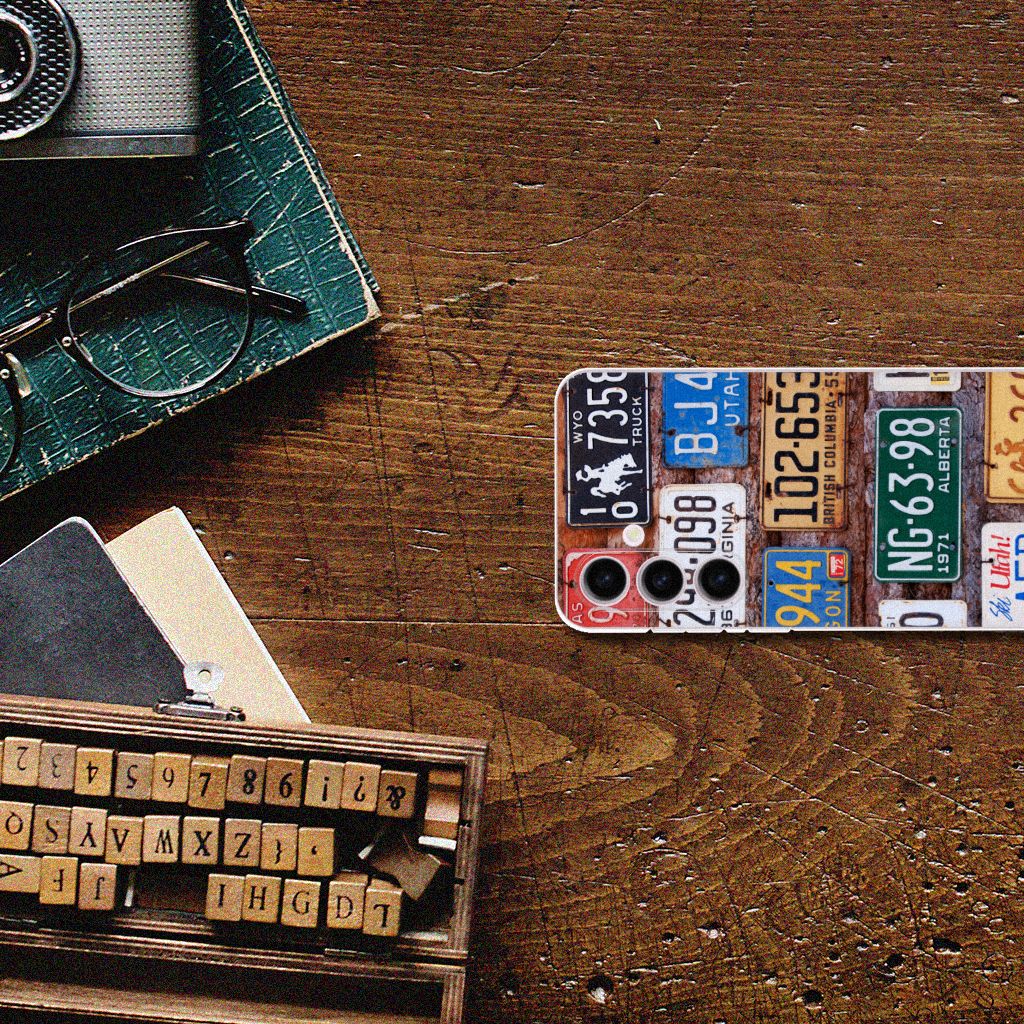 Samsung Galaxy S24 Plus Siliconen Hoesje met foto Kentekenplaten