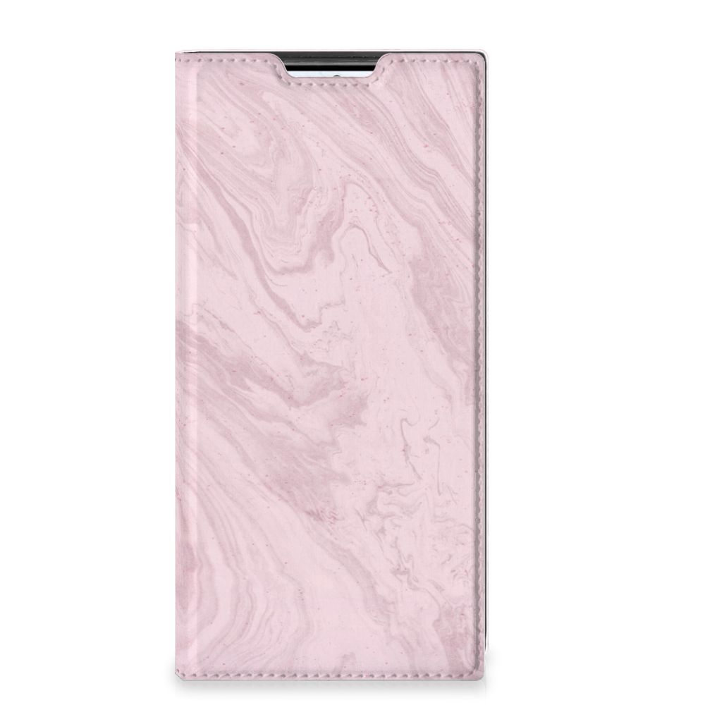 Samsung Galaxy S22 Ultra Standcase Marble Pink - Origineel Cadeau Vriendin - B2C Telecom