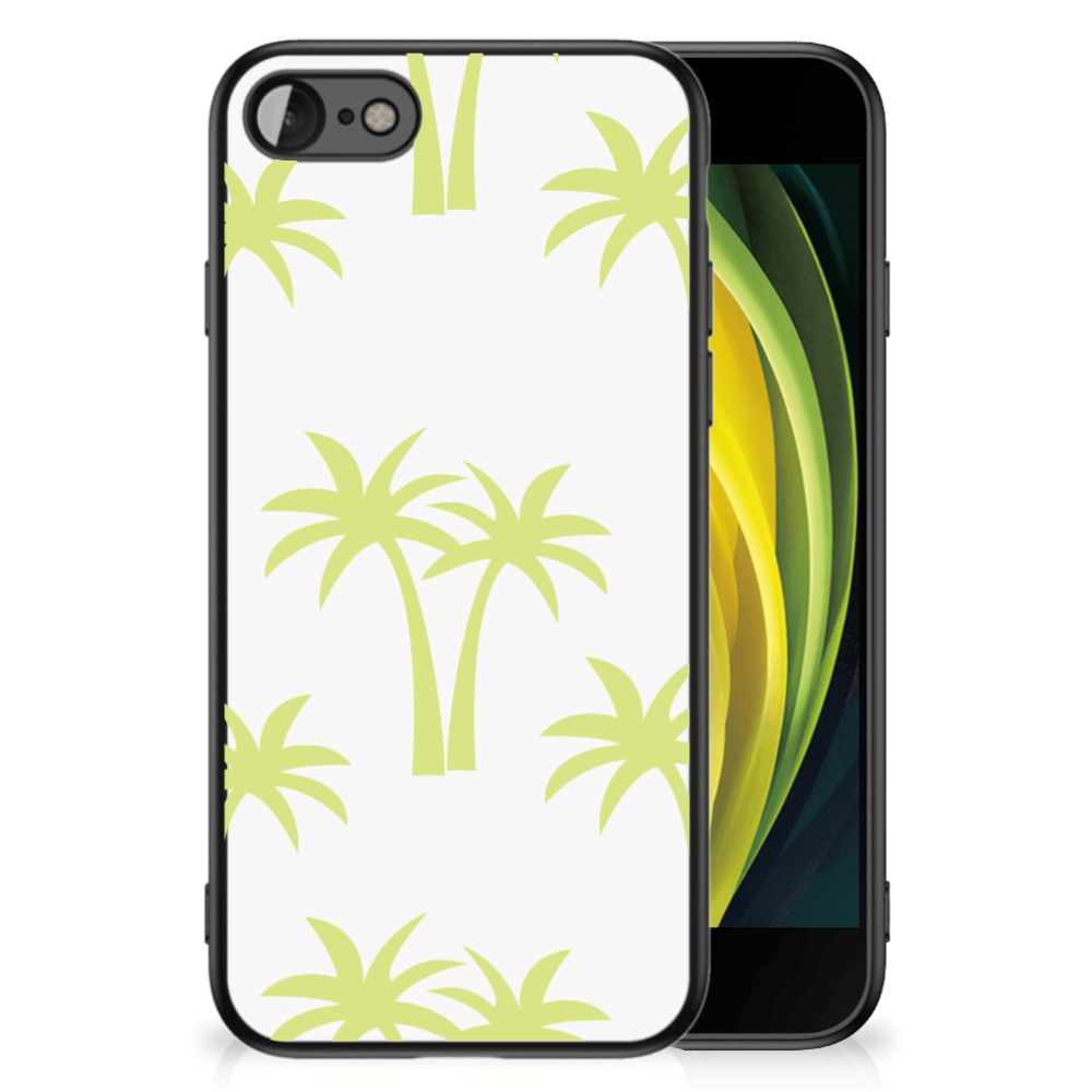 iPhone SE 2022 | SE 2020 | 7/8 Bloemen Hoesje Palmtrees met palmboom design en schokabsorberend TPU materiaal.