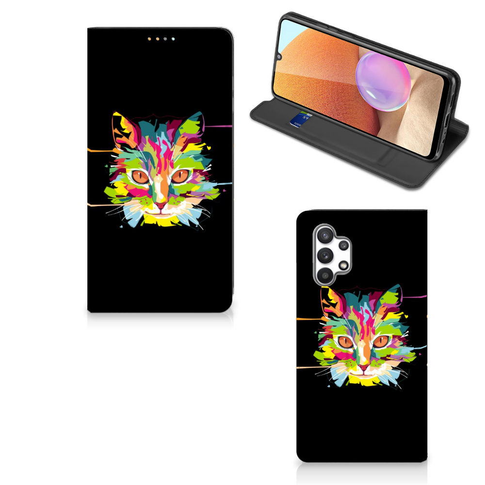 Samsung Galaxy A32 4G | A32 5G Enterprise Editie Magnet Case Cat Color - B2C Telecom