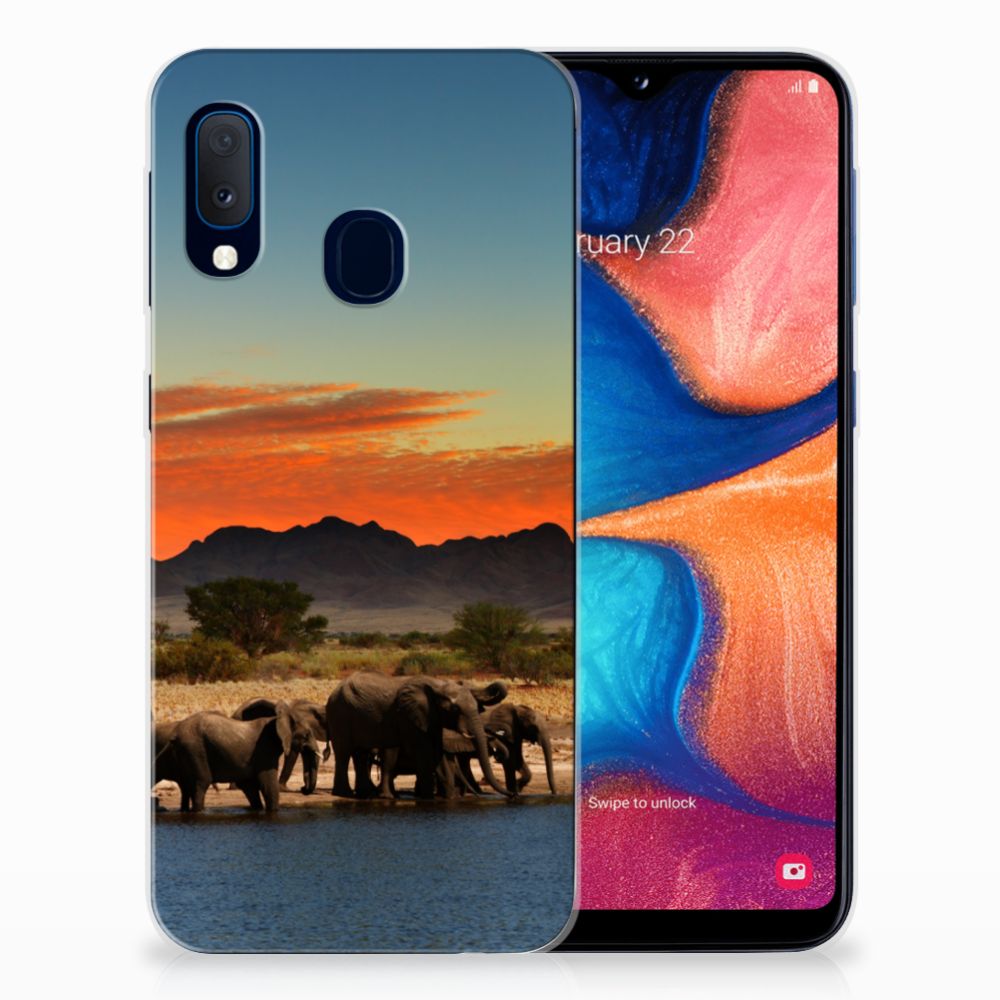 Samsung Galaxy A20e TPU Hoesje Olifanten