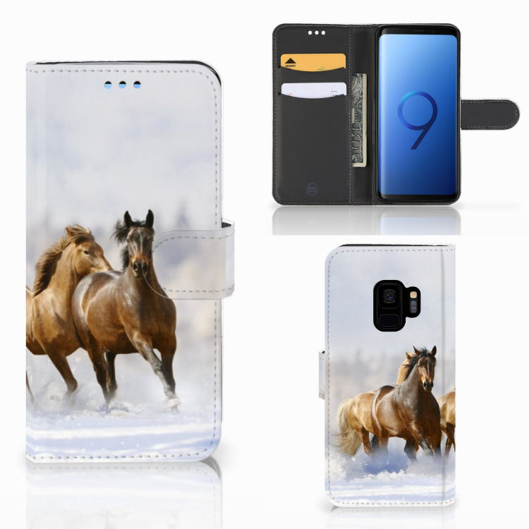 Samsung Galaxy S9 Telefoonhoesje met Pasjes Paarden