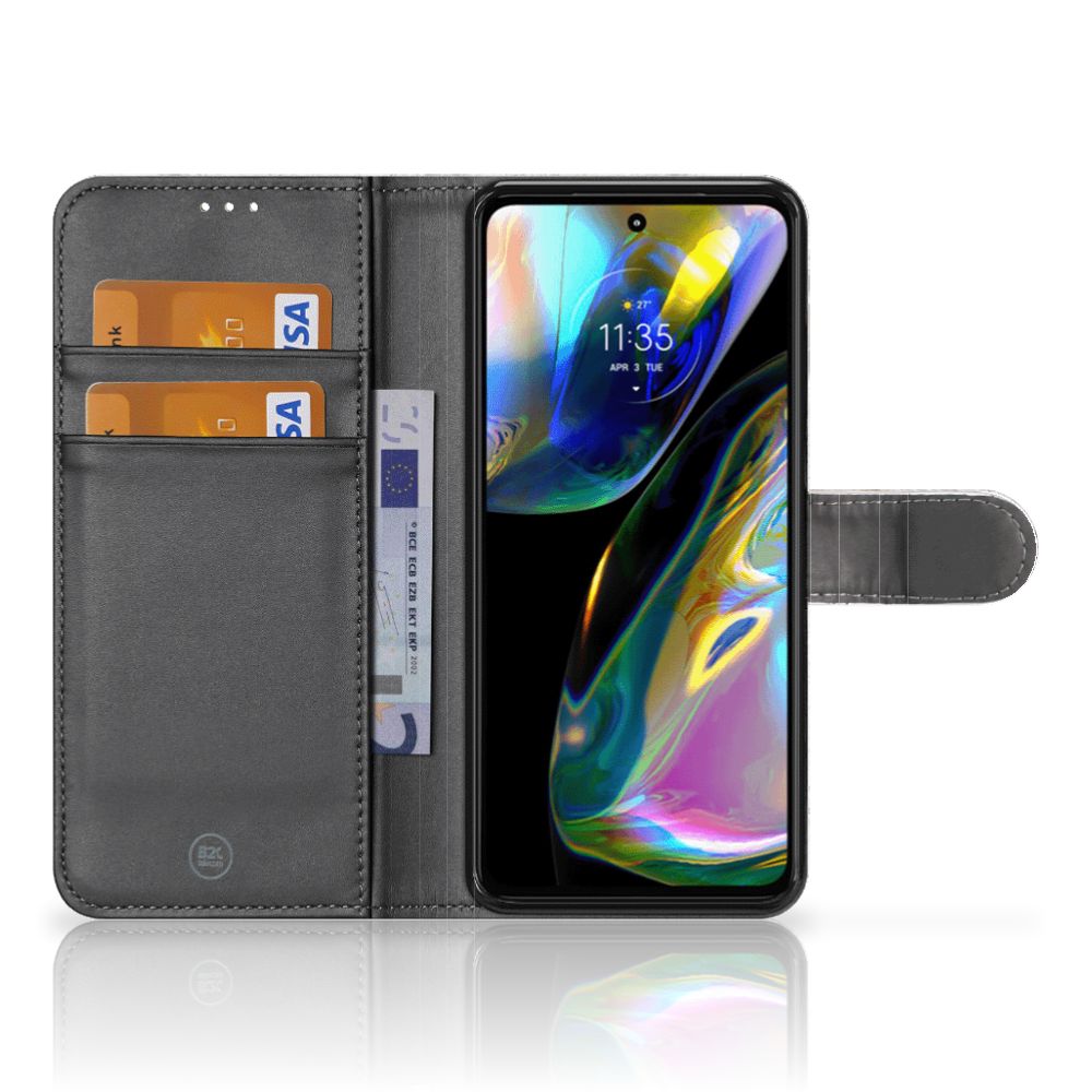 Motorola Moto G52 | Moto G82 Telefoonhoesje met Pasjes Cheetah met pasjesruimte en smartphone