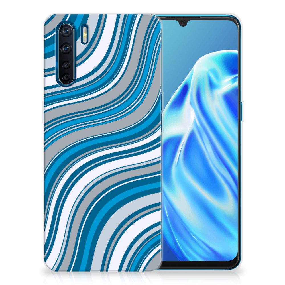 OPPO A91 TPU bumper Waves Blue B2C Telecom