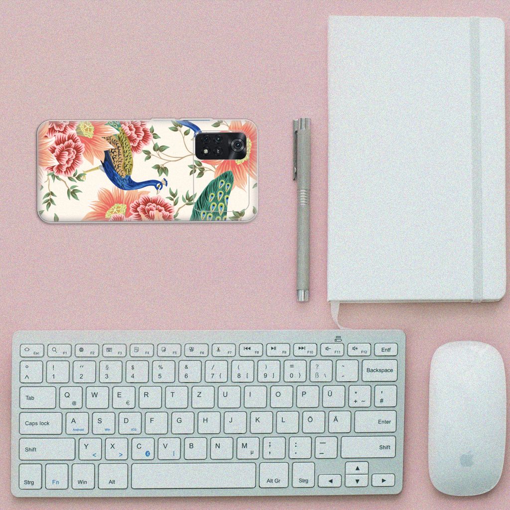 TPU Hoesje voor Xiaomi Poco M4 Pro 4G Pink Peacock B2C Telecom