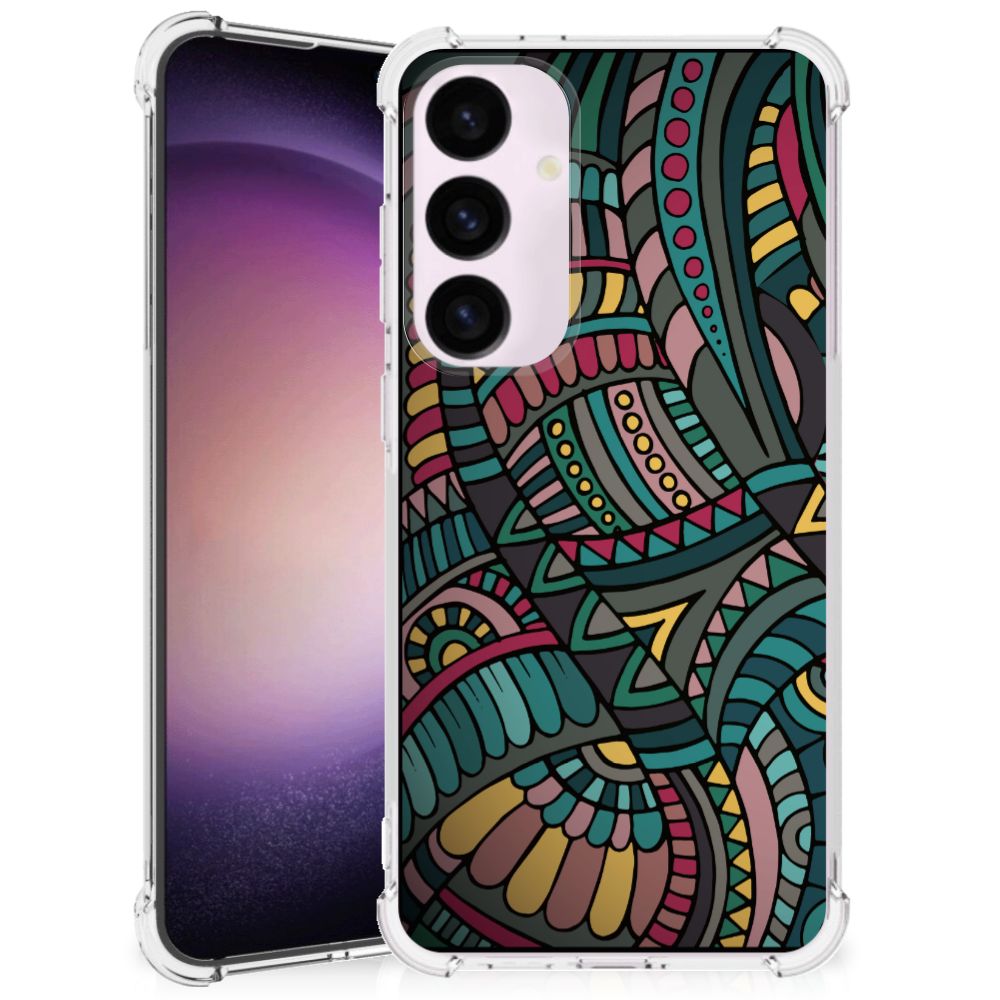 Samsung Galaxy S24 Plus Doorzichtige Silicone Hoesje Aztec
