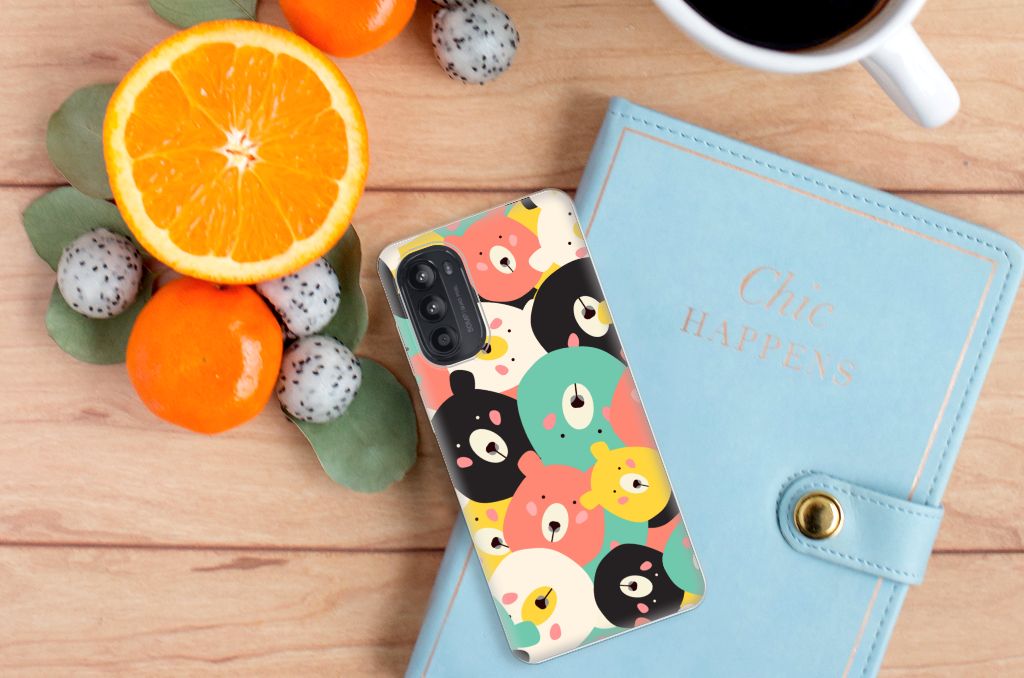 Motorola Moto G52/G82 Telefoonhoesje met Naam Bears B2C Telecom