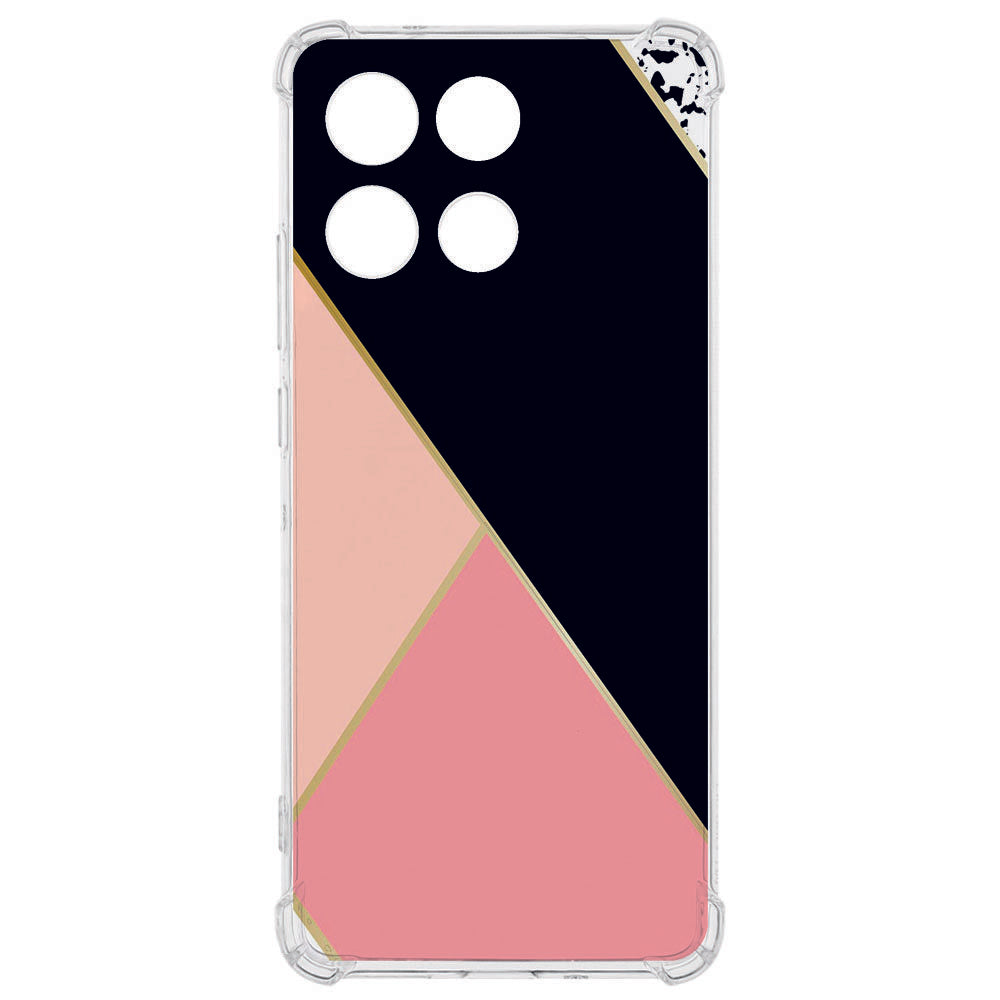 TPU Telefoonhoesje Motorola Moto G56 - Black Pink Shapes backcover
