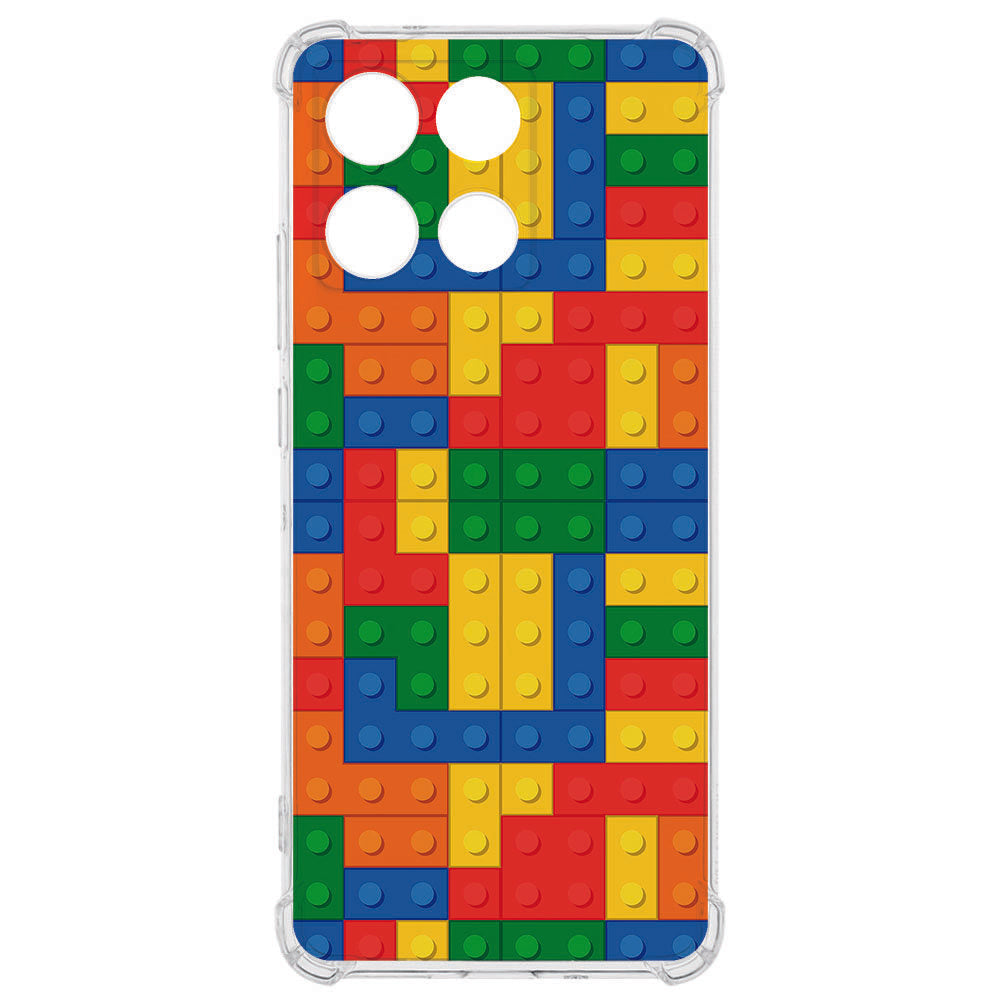 TPU Telefoonhoesje Motorola Moto G56 - Blokken backcover