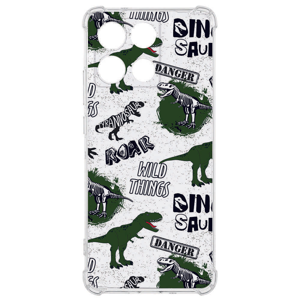 TPU Telefoonhoesje Motorola Moto G56 - Dinosaurus backcover