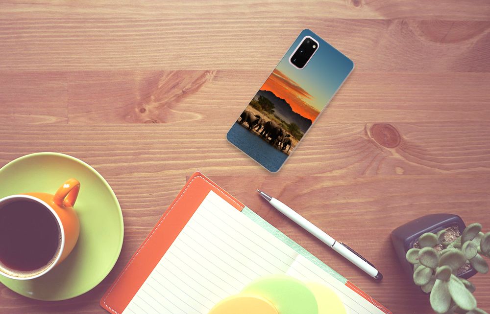 Samsung Galaxy S20 TPU Hoesje Olifanten B2C Telecom