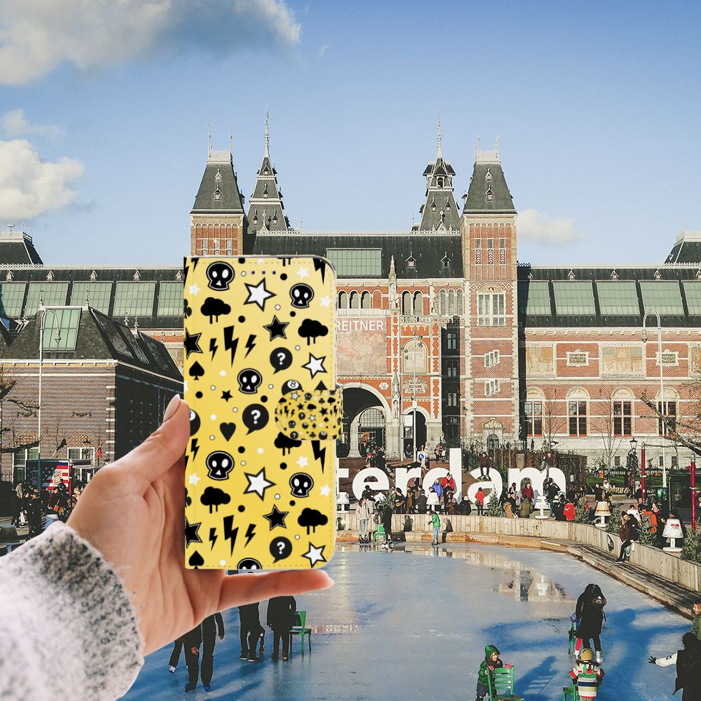 Telefoonhoesje met Naam Samsung Galaxy A50 Punk Geel