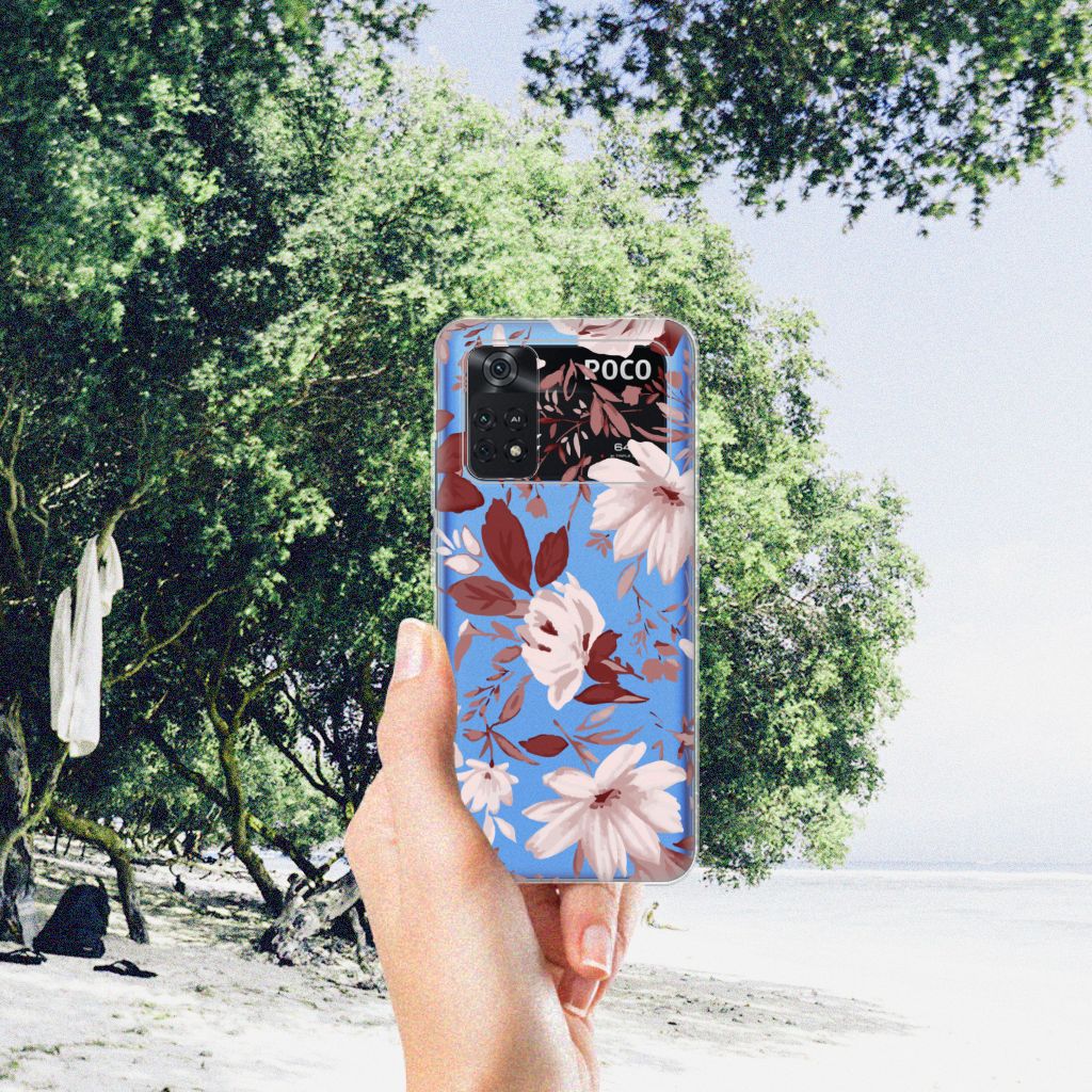 Hoesje maken Xiaomi Poco M4 Pro 4G Watercolor Flowers B2C Telecom