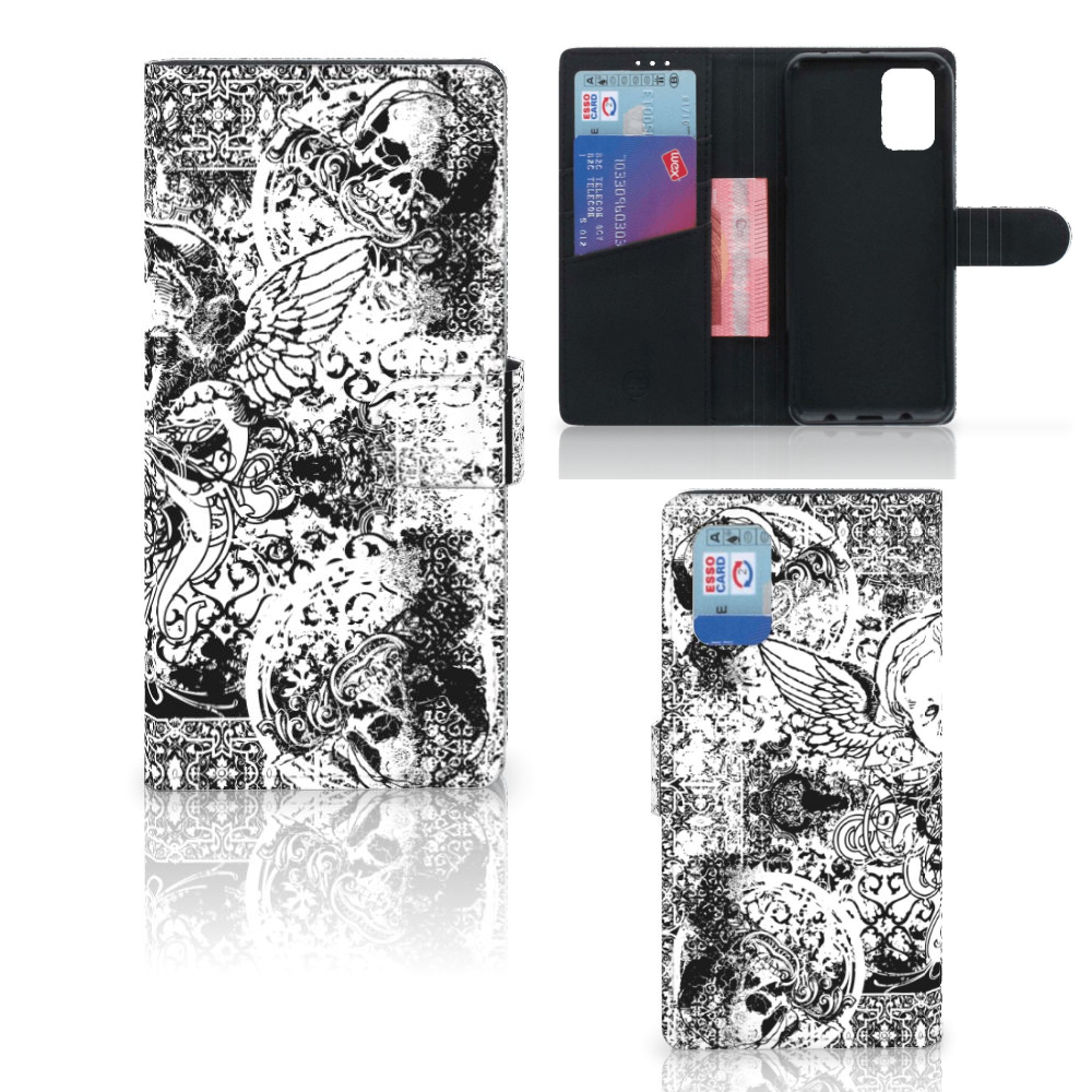 Telefoonhoesje met Naam Samsung Galaxy A02s | M02s Skulls Angel
