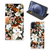 Smart Cover voor iPhone 12 Mini Dark Flowers - B2C Telecom
