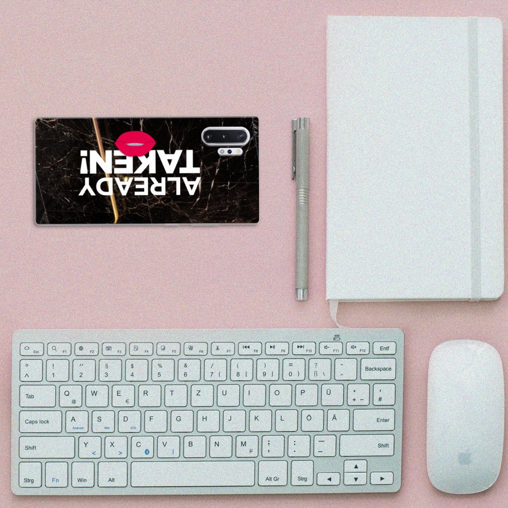 Samsung Galaxy Note 10 Plus Siliconen hoesje met naam Already Taken Black