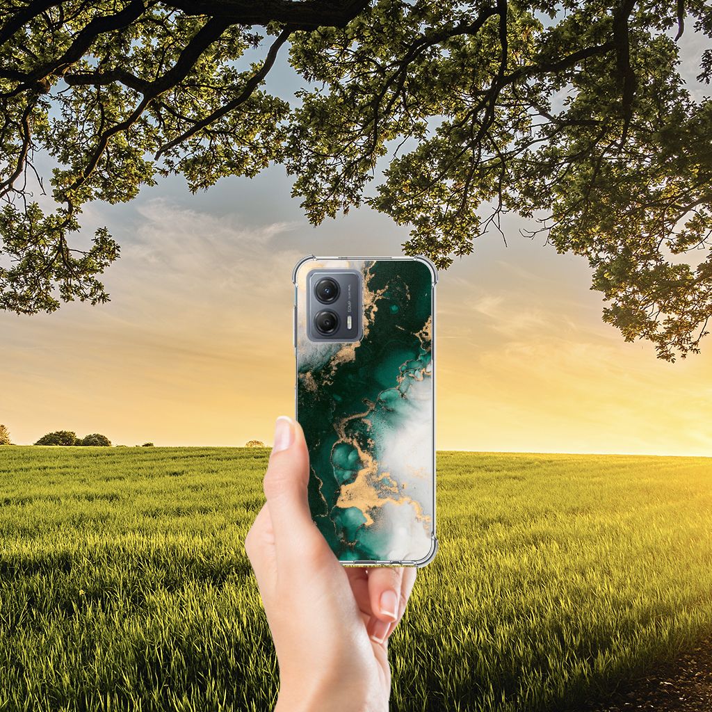 Anti-Shock Hoesje voor Motorola Moto G53 Marmer Groen B2C Telecom
