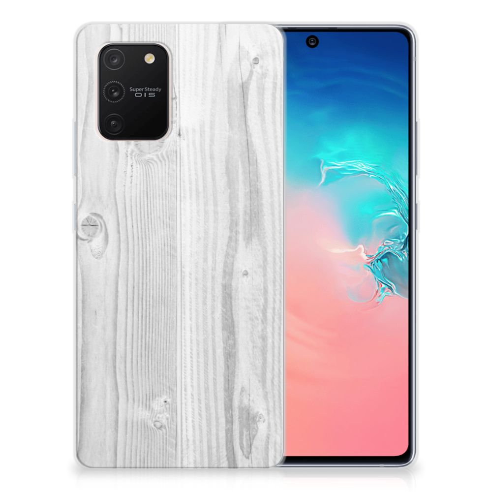Samsung Galaxy S10 Lite Bumper Hoesje White Wood