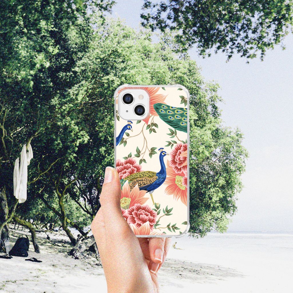 Case Anti-shock voor Apple iPhone 14 Plus Pink Peacock B2C Telecom