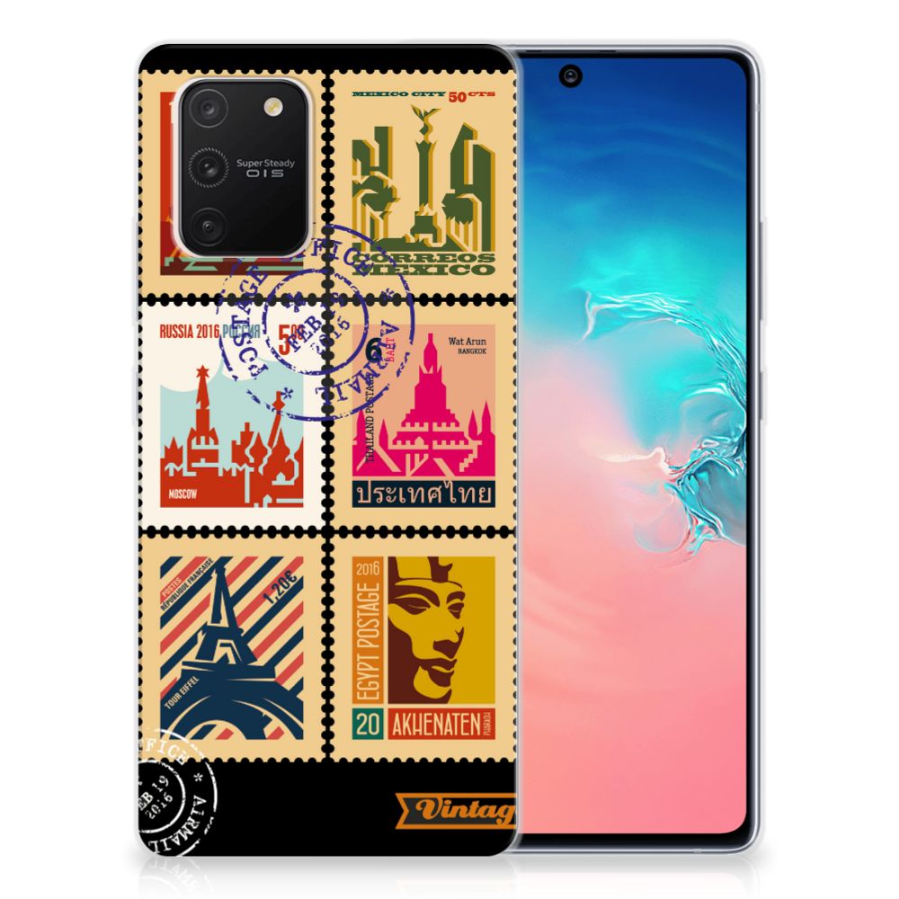 Samsung Galaxy S10 Lite Siliconen Back Cover Postzegels B2C Telecom